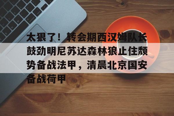 关于太狠了！转会期西汉姆队长鼓劲明尼苏达森林狼止住颓势备战法甲，清晨北京国安备战荷甲的信息